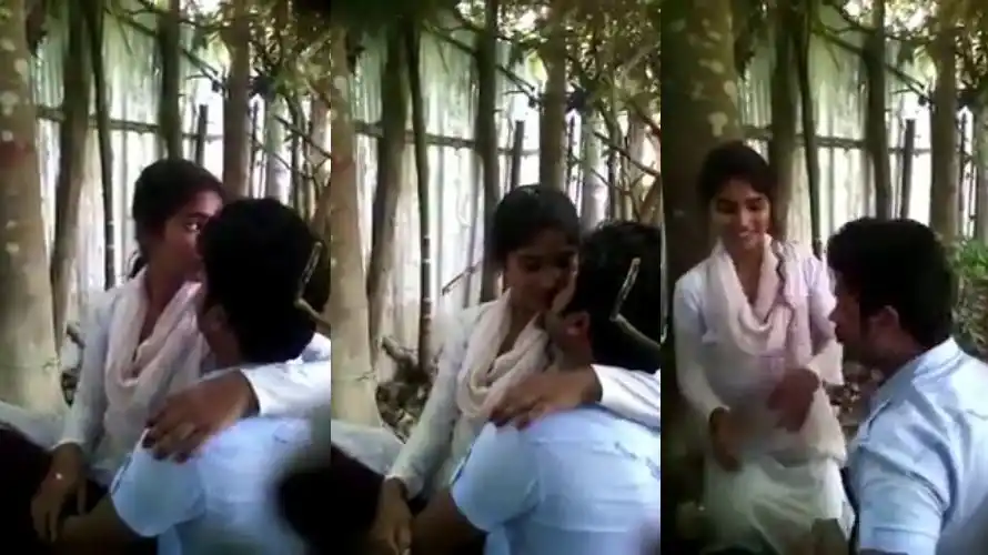 School Girl is Having fun with her Lover in a Deserted Place